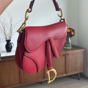 Dior Saddle Mini Bag in Red (Strap Not Included) ❤️